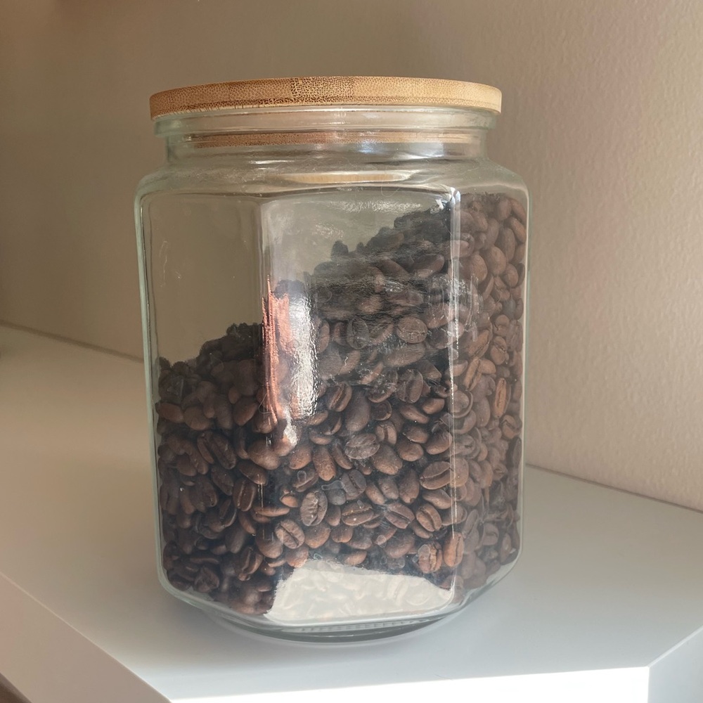 Glass Hexagon Jar